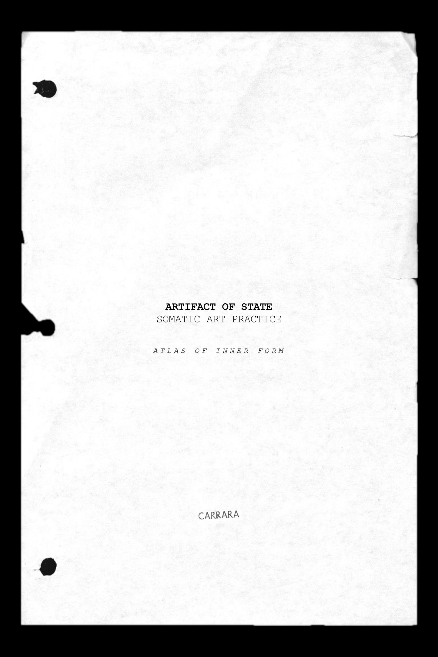 ARTIFACT OF STATE self-guided practice